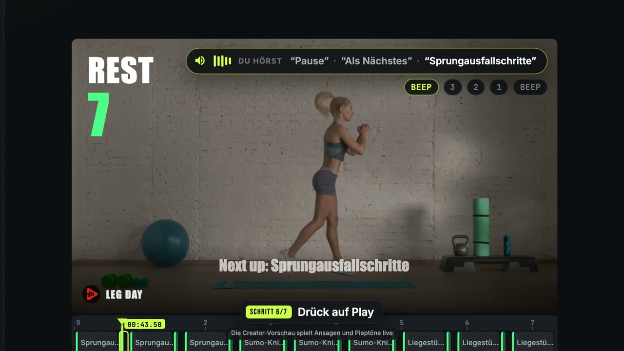So bekommt dein Workout-Video Sprachansagen – mit deiner eigenen Stimme — Fit Cut Pro tutorial