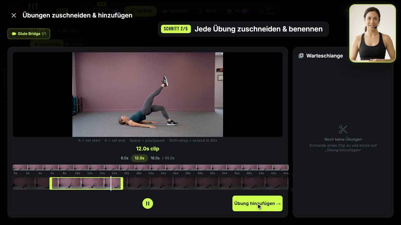 So baust du deine Übungs-Clip-Bibliothek auf — Fit Cut Pro