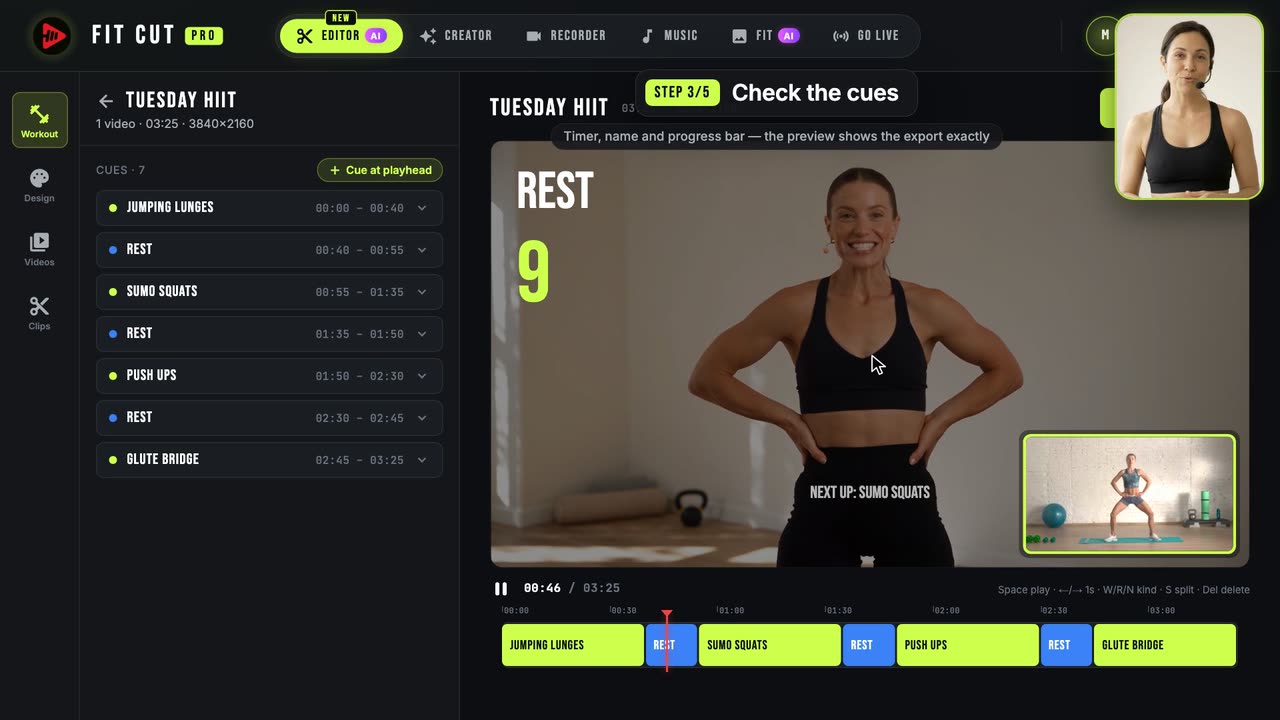 How to Add Timers to a Workout Video Automatically — Fit Cut Pro