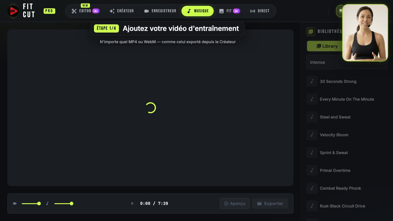 Comment ajouter de la musique à une vidéo d'entraînement — Fit Cut Pro