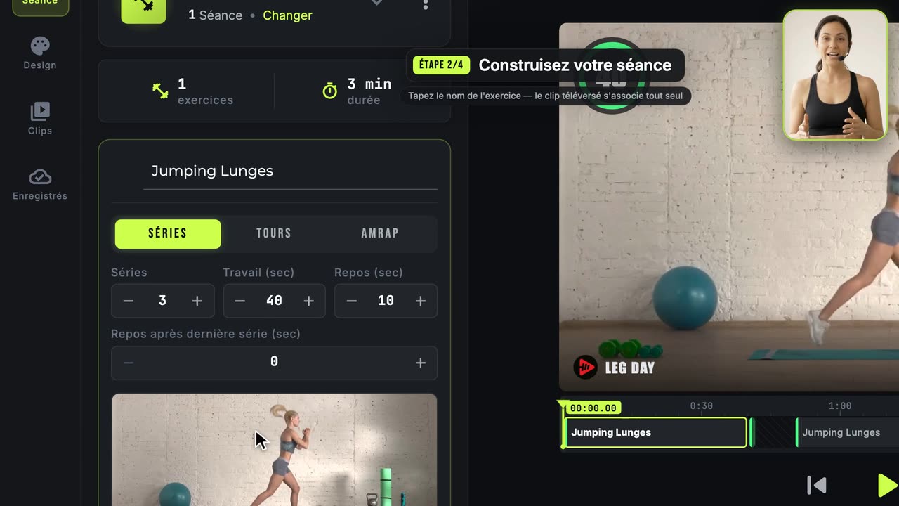 Comment créer votre première vidéo d'entraînement — Fit Cut Pro