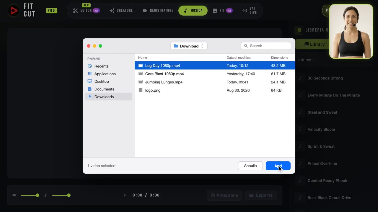 Come aggiungere musica a un video di allenamento — Fit Cut Pro tutorial