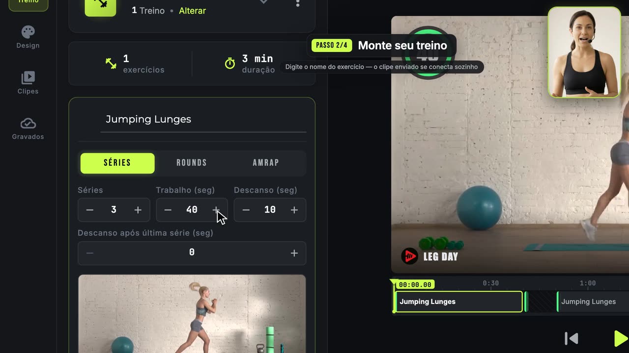 Como criar o seu primeiro vídeo de treino — Fit Cut Pro tutorial